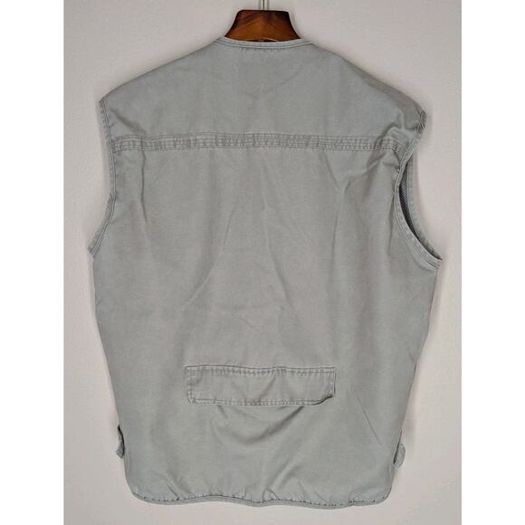 Vintage Fishing Vest Size XXL Beige Khaki Canvas Multiple Pockets Mankesi - Picture 3 of 6